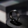 Hioleegi Mens Wedding Bands Tungsten Carbide Rings Basic 8mm Black