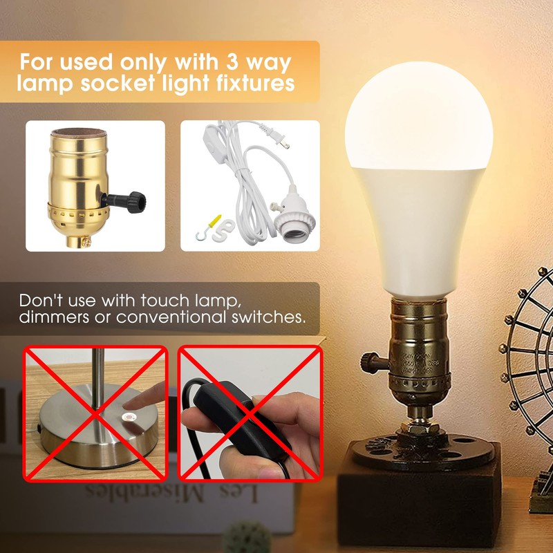 Briignite 3 Way LED Light Bulbs 50 100 150W Equivalent,