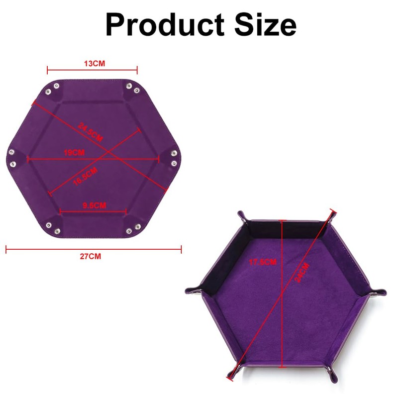 Dice Plate, Leather Dice Plate, Foldable Hexagon, Folding Dice Tray,
