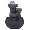 LED Illuminated Tabletop Waterfall Flowing Water Fountains with Ball for