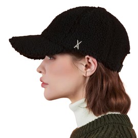 VARZAR Bazaar Stud Logo Over Fit Fleece Ball Cap, 2 Colors, Unisex, Korean Brand, Korean Fashion Hat, UV Protection, Deep, Small Face Effect, SNS Topic, Celebrity Wear, Black, 56 to 60 cm