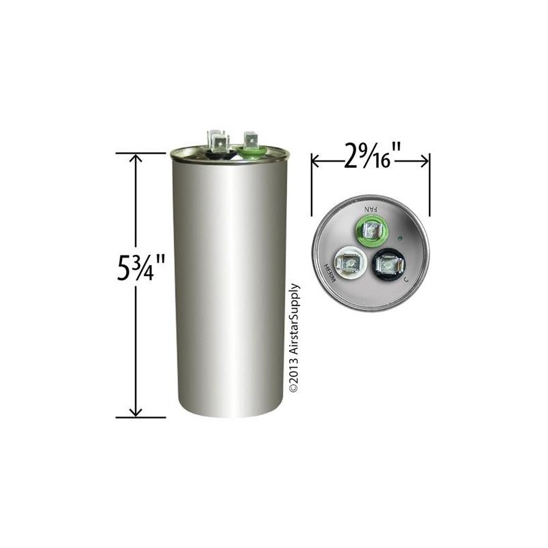 Goodman CAP050700440CT Replacement - 70 + 5 uf/Mfd 370/440 VAC