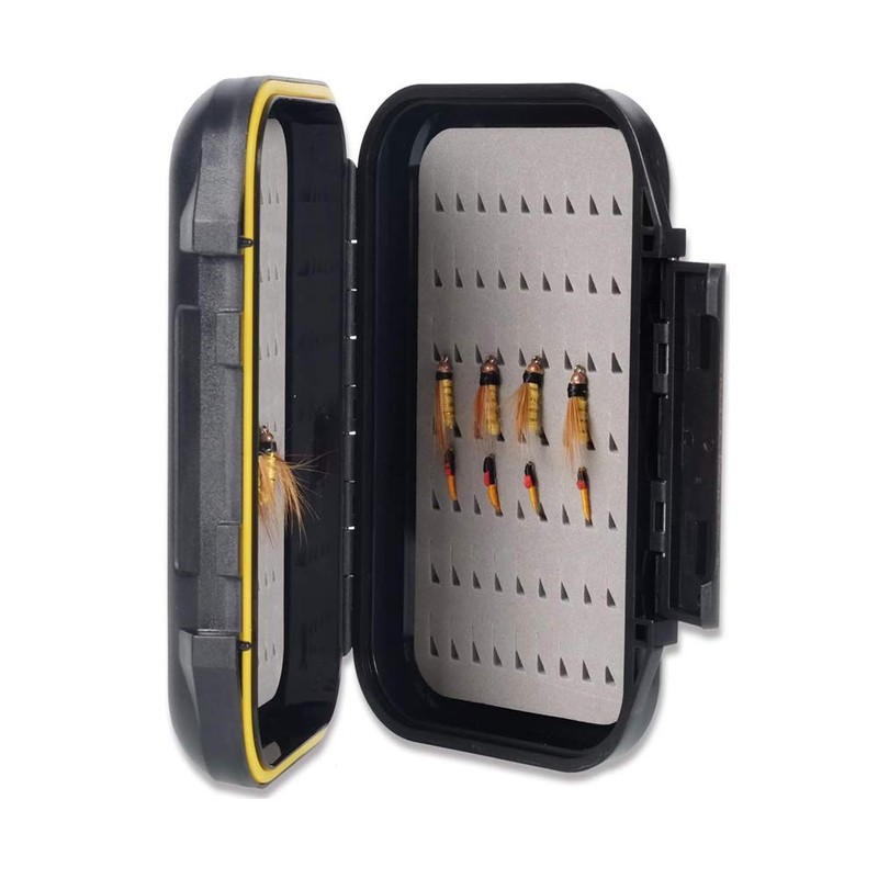 ORIONE Waterproof Portable Fly Fishing Box Easy Grip Foam Jig,Fly
