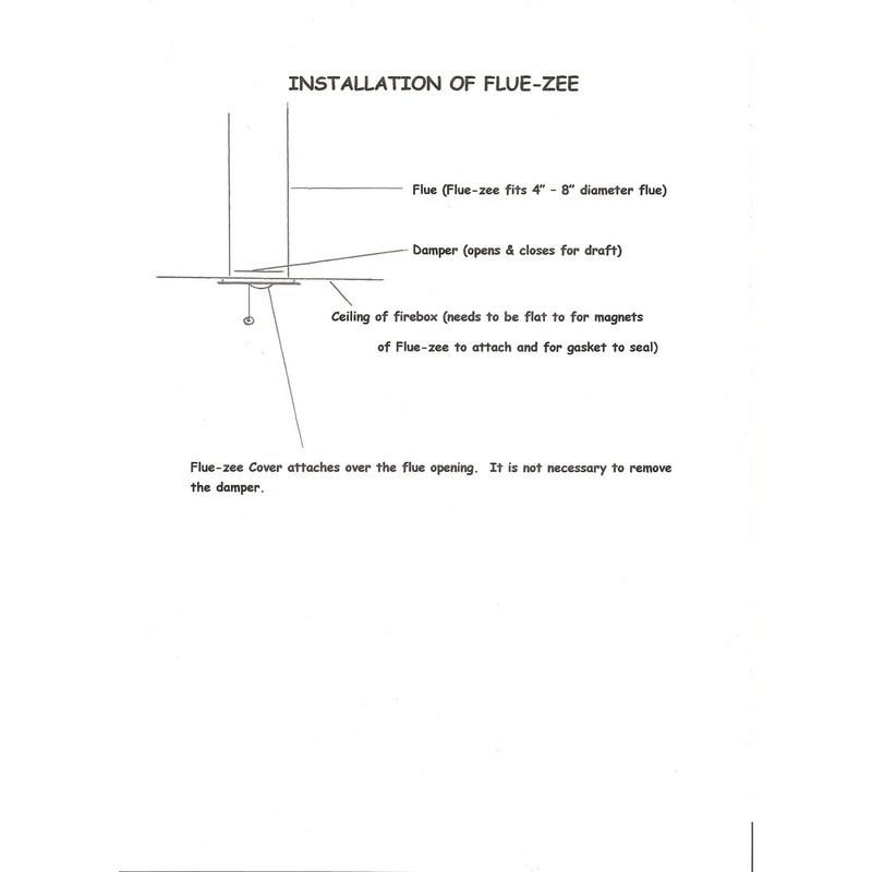 FLUE-ZEE Flue Cover (10" diameter flue cover fits flues up