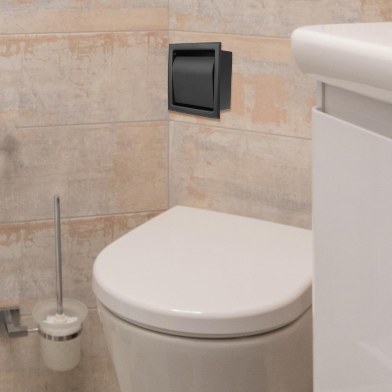 Uonlytech Stainless Steel Toilet Paper Holder Embedded Roll Tissue Rack
