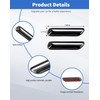 DSWSQ 2pcs Hood Scoop Vent Cover Trim Bezel Ring Compatible