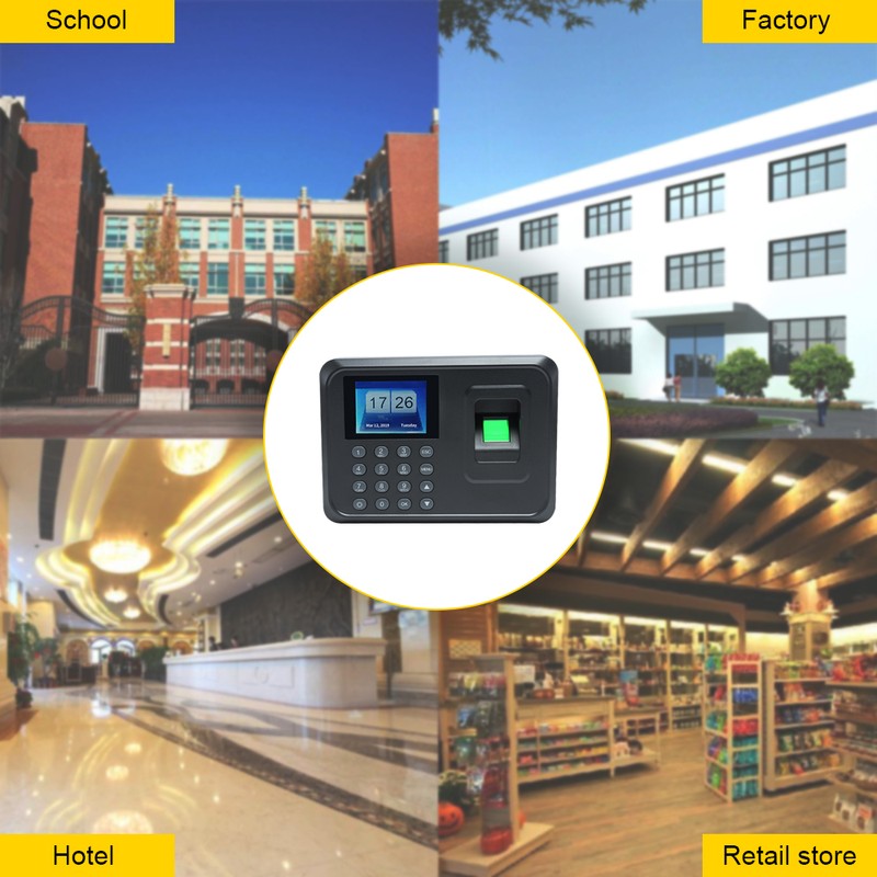 Intelligent Biometric Fingerprint Password Attendance Machine Employee Checking-in Recorder 2.4