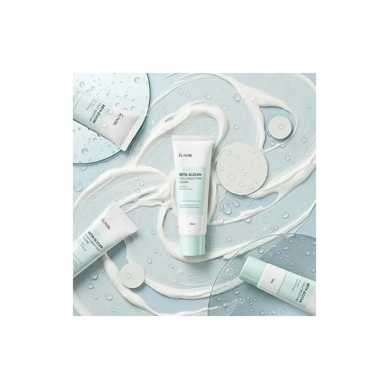 Crema IUNIK Beta Glucano de 60 mL, Hidratante Facial Coreana