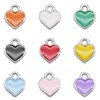 GraceAngie 200 Pieces Mix Colors Love Heart Charms Mini Metal