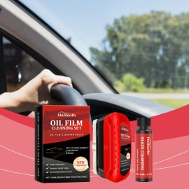Homonth Auto Glass Oil Film Remover Kit, Decontamination Waterproof Cleaning Window Car Glass Cleaning BrushModel Number: HM-E03-0118-01