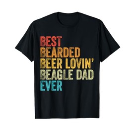 Best Bearded Beer Lovin Beagle Dad Pet Lover Dog Owner Retro Men T-Shirt