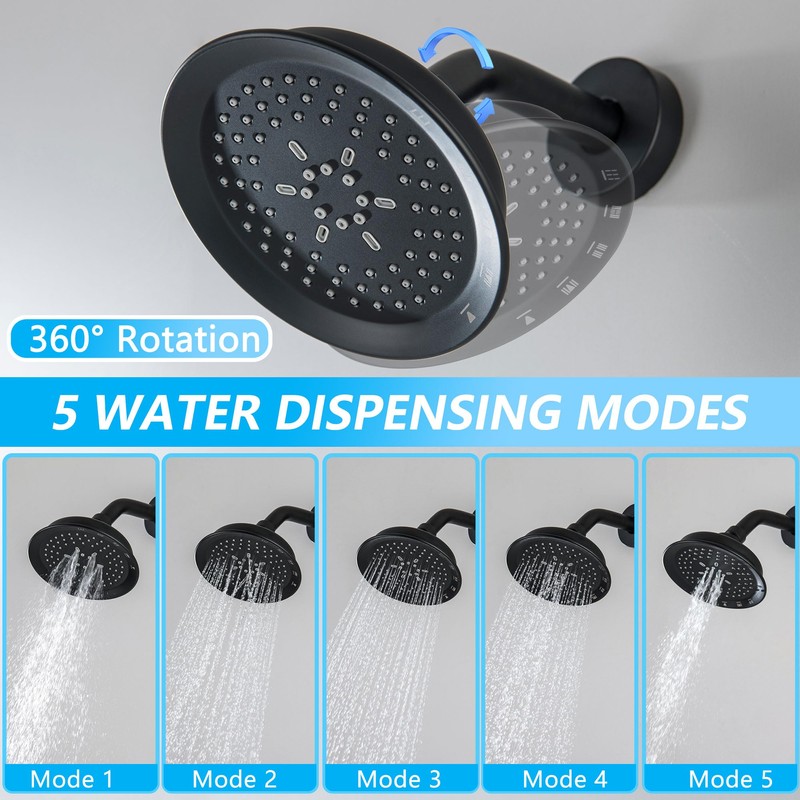 LUOGULIANG 2 Handles Shower Faucet Set (Type 4)