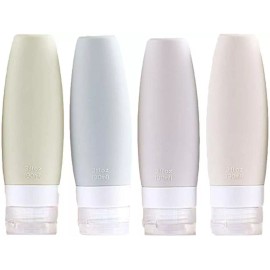 Moon & Back Kit Botellas De Silicona Para Viaje 4 Pack Dispensadores