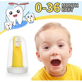 FOREVIVE Finger Toothbrush for Toddlers 1-3,Finger Toddler Toothbrush Age 2-4,Newborns Silicone Toothbrushes,Soft Infant Oral Cleaner with Travel Storage Case, 2 Pcs