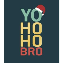 Brother Christmas Card, Funny Christmas Card Brother, Funny Brother Christmas Card, Yo Ho Ho Bro Christmas Card. Gold foiled