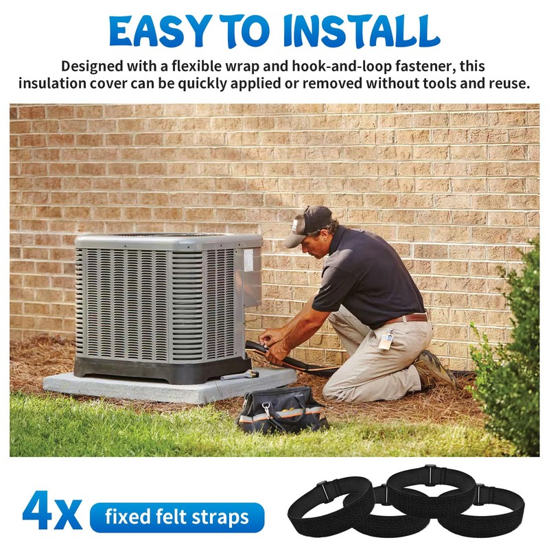 3-Layer HVAC Copper Pipe Insulation Cover 72" 600D Oxford AC