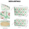 HAOGUAGUA 2 Pieces Makeup Bag, Small Large Quilted Cosmetic Bag,