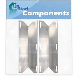 2-Pack BBQ Grill Heat Shield Plate Tent Replacement Parts for Jenn Air 720-0100-NG - Compatible Barbeque Stainless Steel Flame Tamer, Guard, Deflector, Flavorizer Bar, Vaporizer Bar, Burner Cover