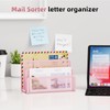 Marbrasse Mail Organizer for Desk, 3-Slot Mesh Metal Mail Holder