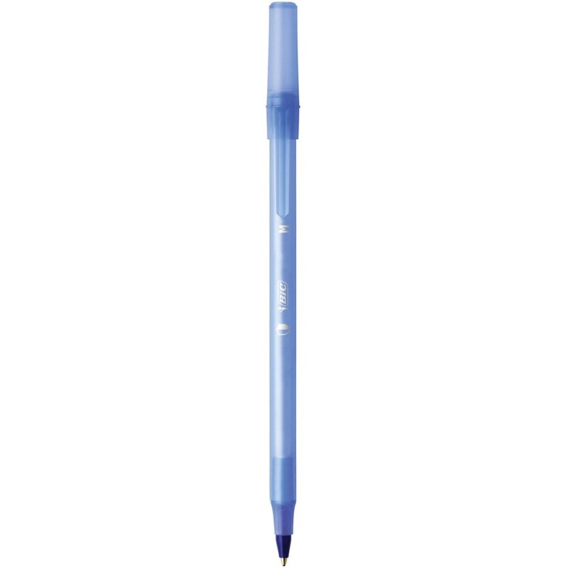 BIC PrevaGuard Round Stic Ballpoint Pen, Blue, 1.0 mm Medium