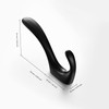 SARIHOSY Black Coat Hooks, Black Zinc Alloy Coat Hook Suitable