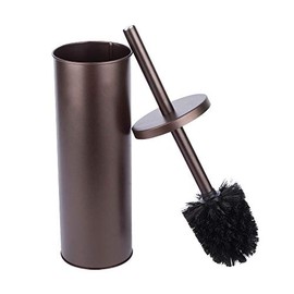 JS Jackson Supplies Sleek - Escobilla de baño con mango de metal, color bronce