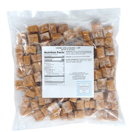 Caramel Squares Candy, 2 Pound Bulk Bag (Approximately 150 pieces), Vanilla Caramel Cubes, Individually Wrapped Chewy Candy