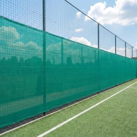 Yoojahow Tennis Court Windscreen Privacy Screen 6' x 40', 50% Shade Hdpe Fence Privacy Screen with Grommets & Zip Ties, Heavy Duty Wind Blocker Fence Cover for Tennis Court, Backyard(Green)