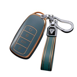 ontto TPU Car key fob cover keyring Fit for Chery Tiggo 8 Plus 8 Pro Tiggo7 Pro Arrizo 5 Plus Omoda 5 C5 2021-2024 Smart key case Holder shell bag keychain Auto Accessories 4 buttons Grey A