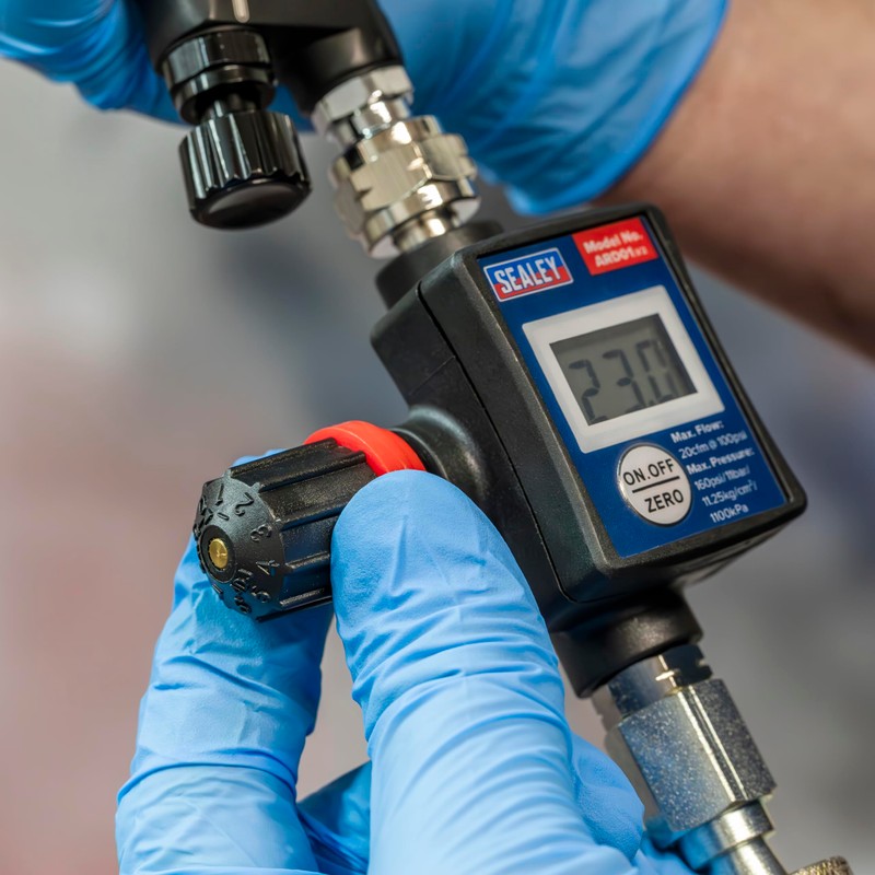 Sealey Ard01 On-Gun Air Pressure Regulator/Gauge Digital