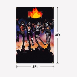 2x3 Feet Rock Band Banner Poster Music Album Cover Flags Man Cave Decor With 4 Brass Grommets for College Dorm Room Decor Bedroom Living Room (viiiii)