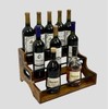 AT-VALY 3-Tier Liquor Bottle Display Shelf, Iron&MDF Countertop Wine Rack,