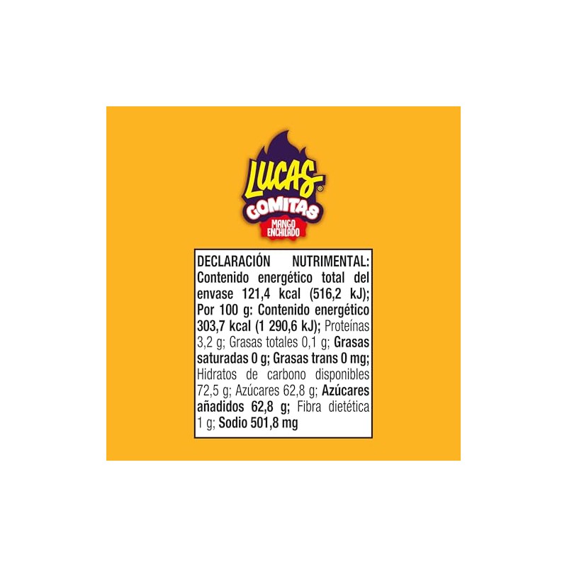 Lucas gomitas sabor mango enchilado 130g