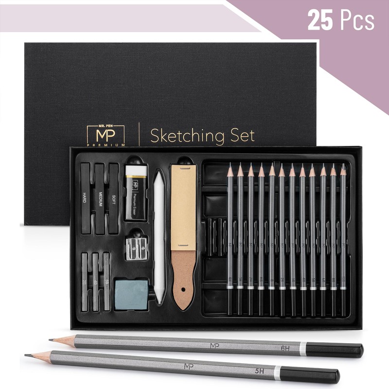 Mr. Pen- Sketching Pencils Set, 25 pcs, Art Set, Graphite