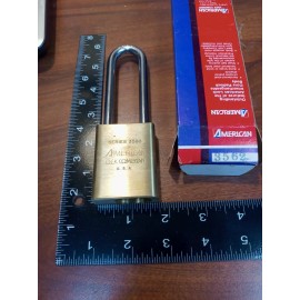 American Sfic Long Shackle Brass Padlock