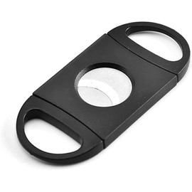 Cigar Cutter Guillotine Stainless Steel Smooth Double Blade Exquisite Cigar Clippers Cigar Accessories (2 Pieces Black)