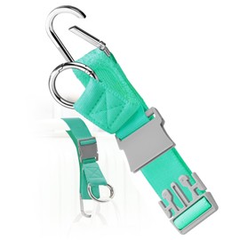 Luggage Straps Suitcase Belt, Elastic Jacket Gripper with Velcro Fastener with D-Ring Hook and Buckle, Small Parts Strap Belt Travel Accessories, Makes Your Hands Free, Green