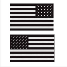 Danci Int'l Side Front Matte Black Decal USA Flag Sticker for For Toyota Tacoma 2016-2023