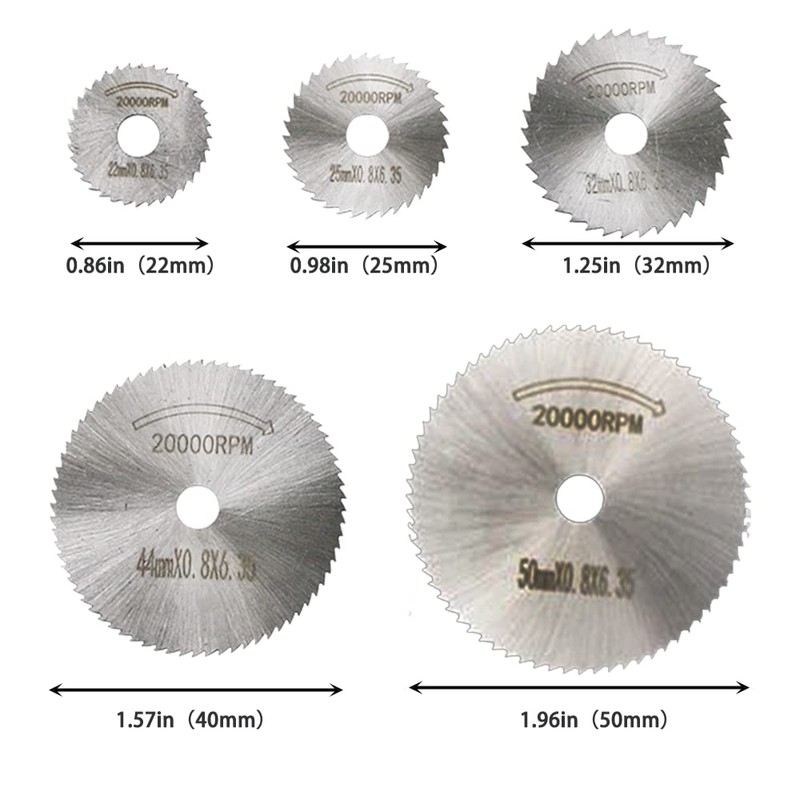 14PCS HSS Cutting Discs HSS Disc Drill Blades for Rotary