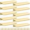 Vancoho 10 Pack Gold Finger Pulls for Cabinets, 6" Edge