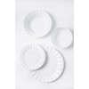 HOMBENE Plates and Bowls Sets, 12 Piece Dinnerware Sets Bone