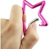 1pc Silver Star Shaped Stainless Steel Keychain Clip Carabiner Snap