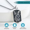 Brisskaari Catholic Patron Saint Dog Tag Necklace 925 Sterling Silver
