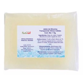 Productos Naturaly 1 Kg Base Jabón De Glicerina Transparente Climas Cálidos