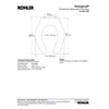 KOHLER K-4731-SC-0 Stronghold Elongated Toilet Seat with Self-Sustaining Check Hinge