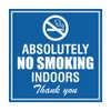 Signs ByLITA Square Absolutely No Indoor Smoking Thank You Sign(Blue)