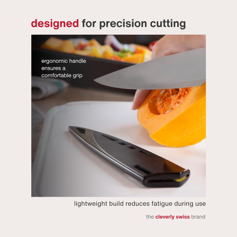 Zyliss Chef's Knife with Sheath Cover - Stainless Steel Knife