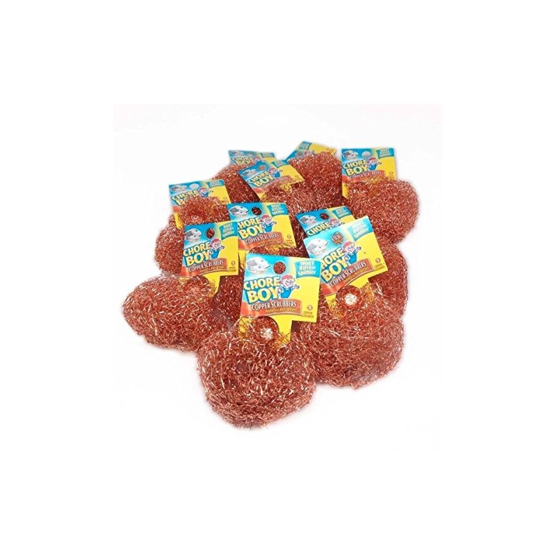 10 Chore Boy Copper Scrubber Scouring Pad 100% Pure Copper