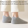 pzq Men's 100% Cotton Low Cut Socks 6 Packs Moisture