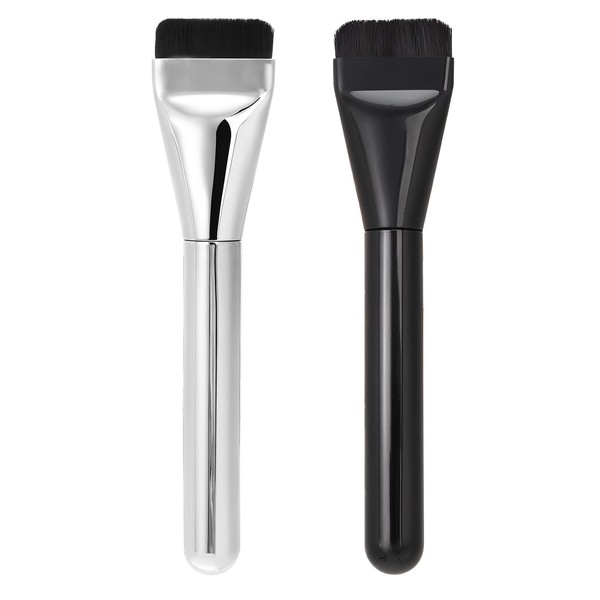 Qianyu 2 PCS Flat Foundation Brush Thin Liquid Blending Premium